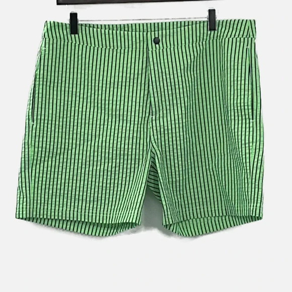 Bugatchi Striped Swim Board Shorts - NWOT - Size 36 - Picture 1 of 5